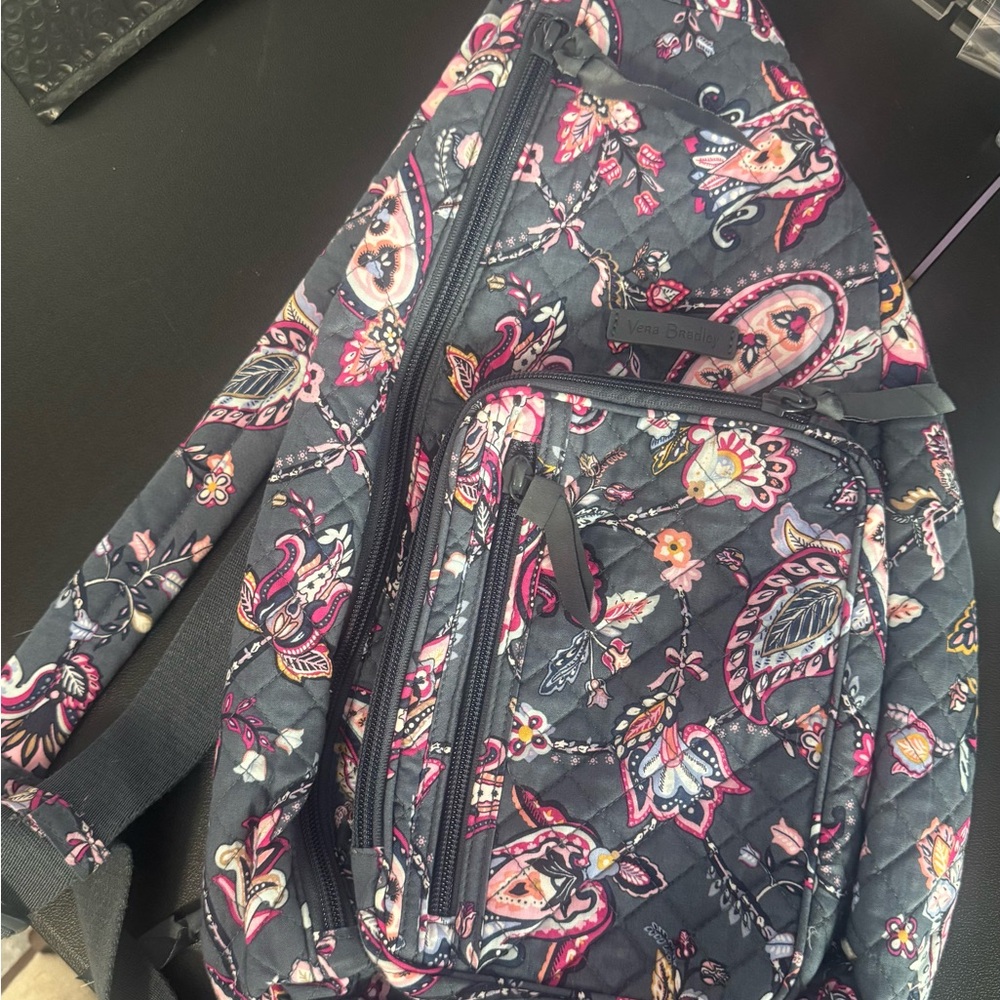 Vera Bradley Black and Pink Quilted Bag